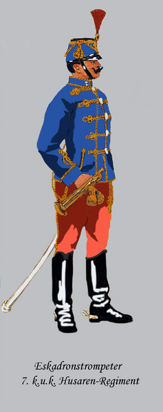 File:Eskadronstrompeter im k.u.k. 7. Husarenregiment.png